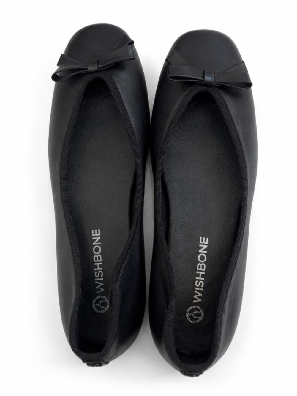 Wishbone Black Ballet Flats with Bow